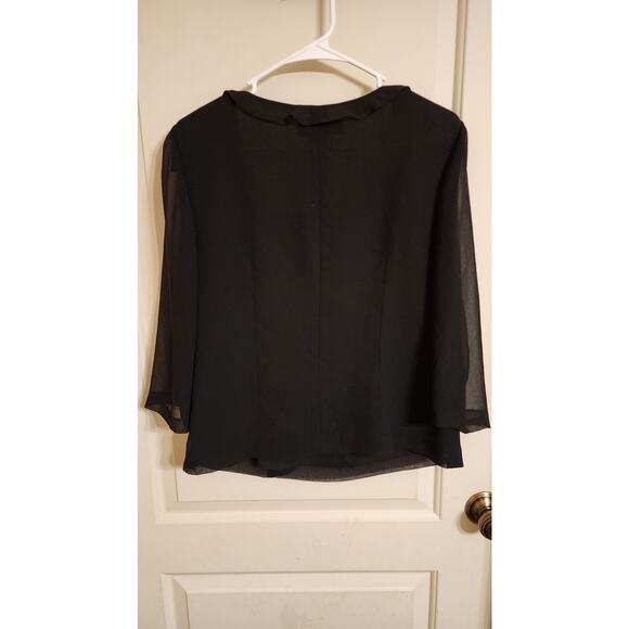 Cynthia Howie Maggie Boutique Mesh Ruffle Detail Blouse - Picture 2 of 7